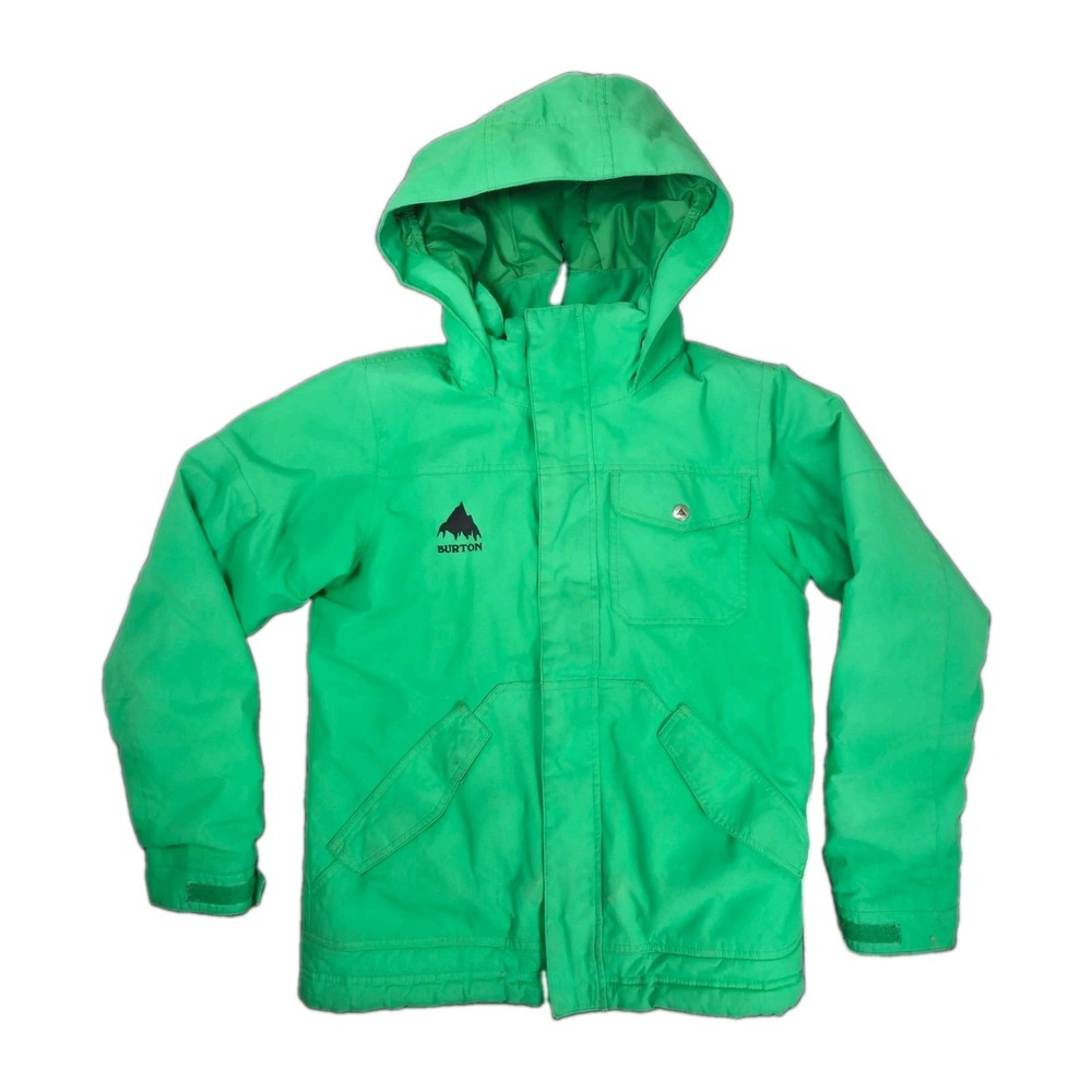 Burton Jacket Youth M 10/12 Green Warm Hooded Ski Snowboard Dryride Winter